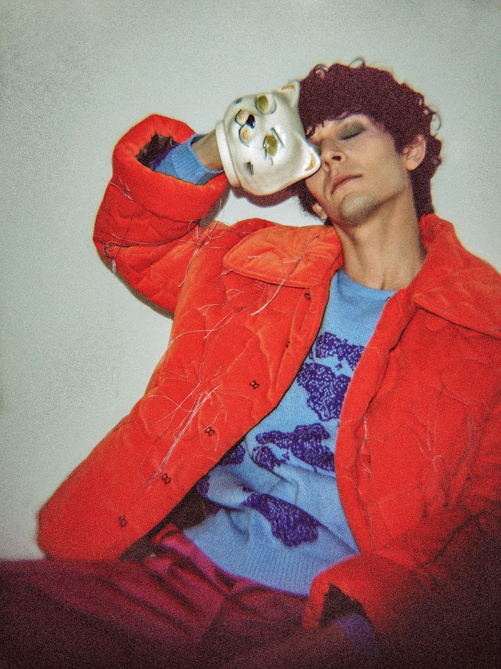 Portrait in a vivid red jacket